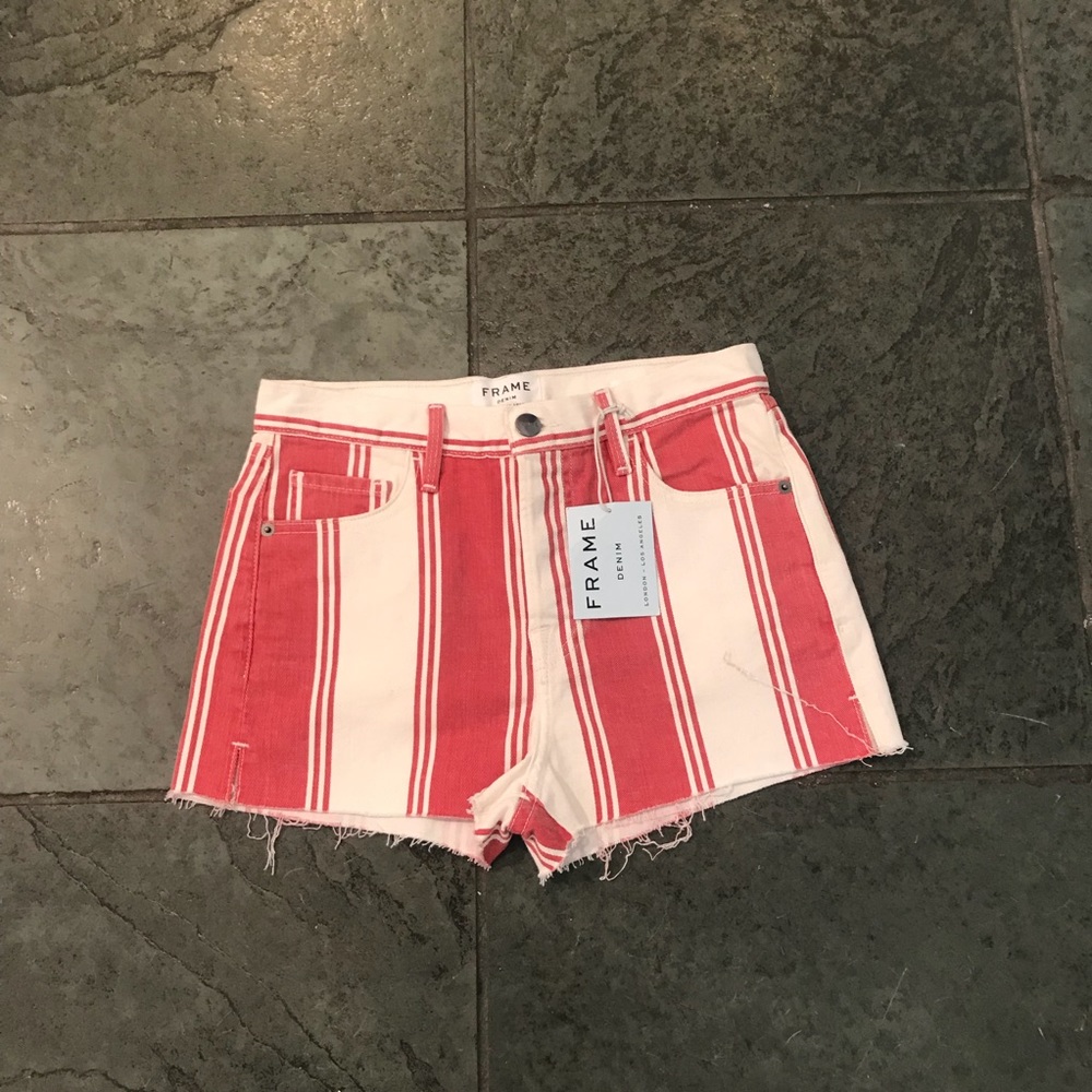 Frame Denim - Le Cutoff - Red Stripe